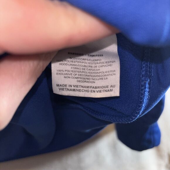 Nike Therma-Fit Hoodie Men’s Large Blue Orange Pullover Sweatshirt - Picture 6 of 7